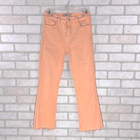 7 For All Mankind Luxe Vintage Tab High Waist Slim Kick Cut Hem Jeans Size 25 - Picture 4 of 12